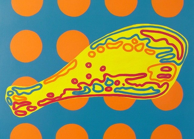 Chicken, parasol b // 30"x30"x1.5" // Acrylic // 2012