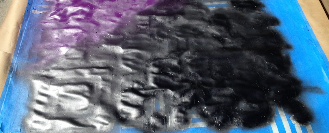 First Layer of Paint: Purple to black gradient.