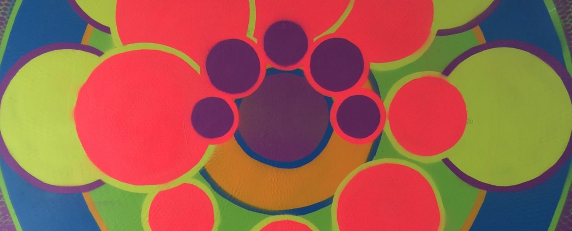 parasol b // 30"x30"x1.5" // Acrylic Spray Paint on Stretched Canvas // 2016